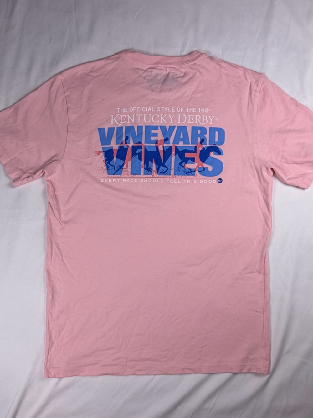 Vineyard Vines Pink Kentucky Derby Pocket T-Shirt Men’s Small | Export Surplus
